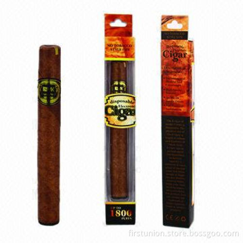 1,800 Puffs Disposable E-cigars with 1,300mAh Battery Capacity, OEM and ODM Orders Welcomed